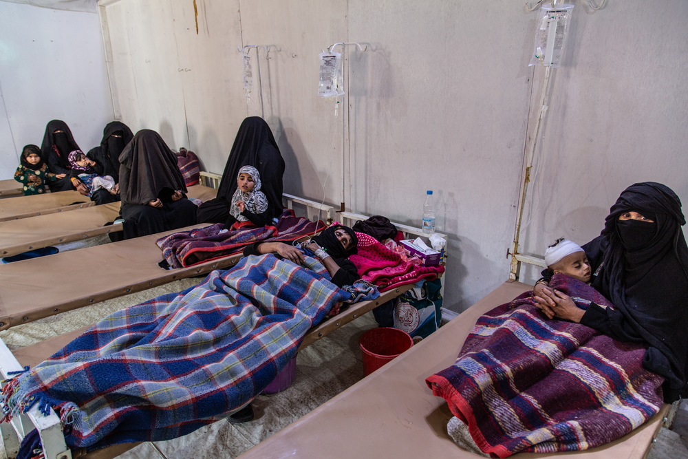 Em 2019, quase 10 mil casos suspeitos de cólera foram tratados em nossas instalações de saúde nas províncias de Amran, Hajjah, Ibb e Taiz.