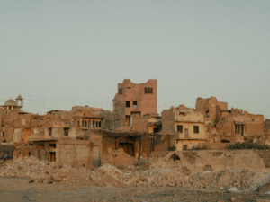 A Cidade Velha em ruínas. Após o conflito em Mossul, apenas algumas pessoas regressaram para reconstruir as suas casas. 14 de setembro de 2021.