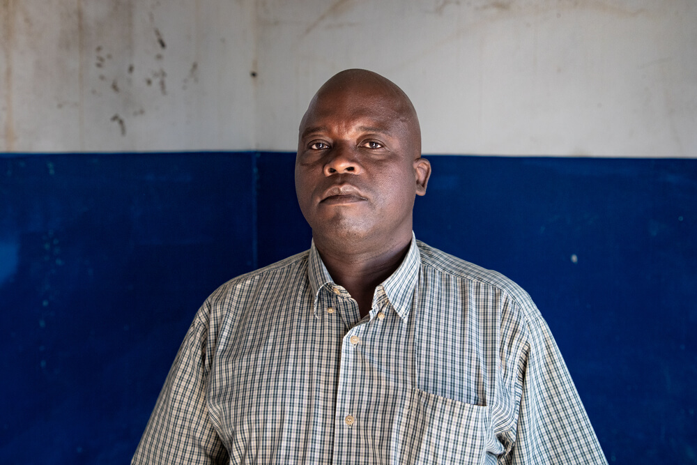 Anacleto, paciente de Hidrocelo. Moçambique