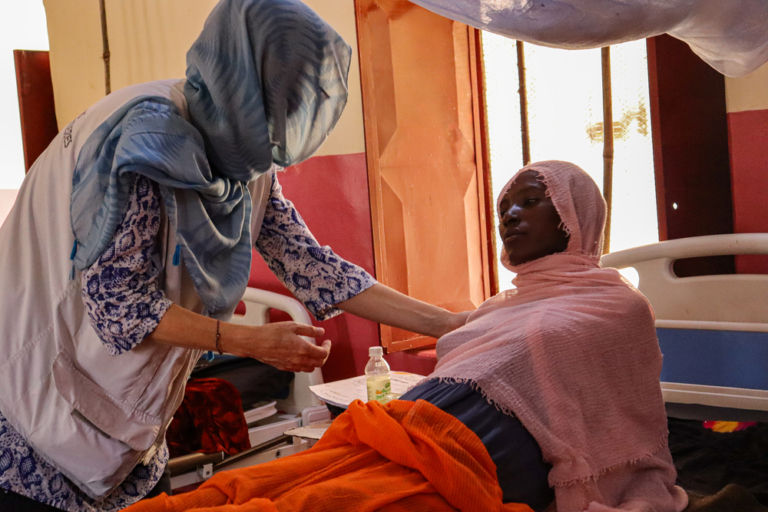 Anhar Hassan Mohammed Omar, 29 years old, lives in the Jir South neighborhood of Nyala. She faced many challenges, including not having enough money to reach the hospital. She worked 16-hour shifts continuously to cover the costs of treatment and nutrition from the beginning of her pregnancy until her ninth month. She arrived at Nyala Teaching Hospital, underwent a C-section, and received all the necessary medical services. She mentioned that many pregnant women in this critical period lack proper healthcare and expressed her deep gratitude to all the staff.