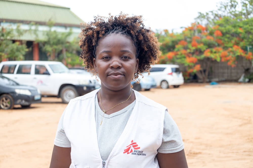 Beatriz Cardoso é promotora de saúde mental da MSF e tem prestado apoio emocional para as pessoas afetadas pelo ciclone Chido. 