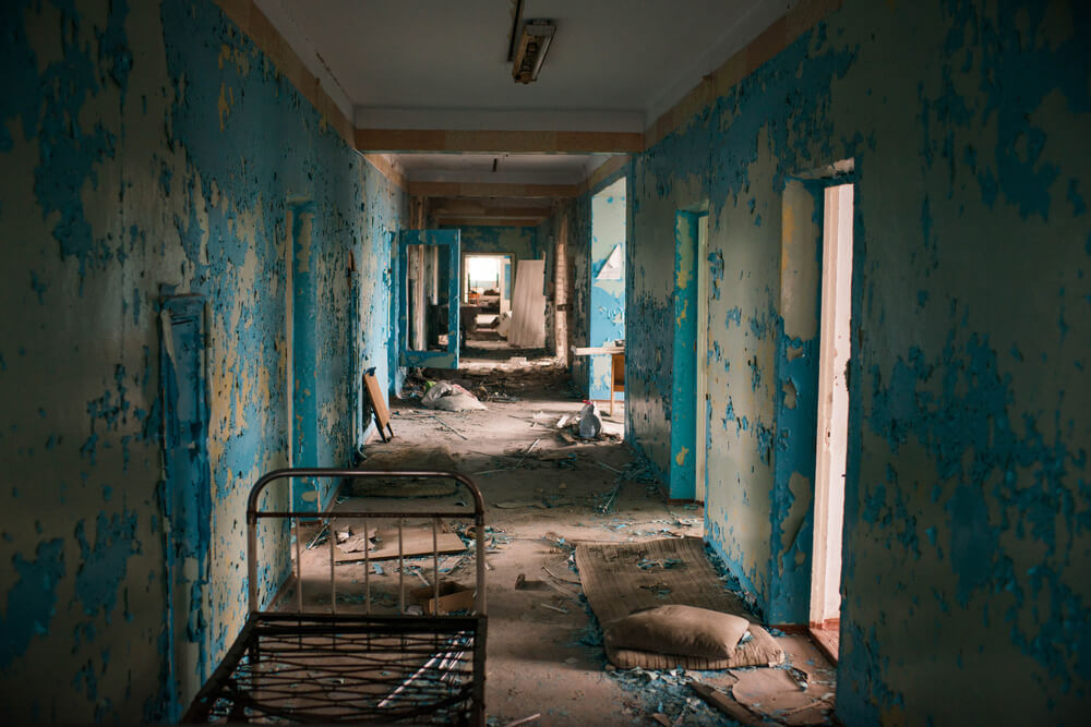 Hospital na cidade de Visokopilla, Oblast de Kherson. 31 de janeiro de 2023. 