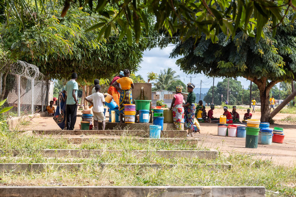 A cidade de Macomia, em Moçambique, tornou-se um refúgio para milhares de pessoas que fogem da violência nas regiões vizinhas. 