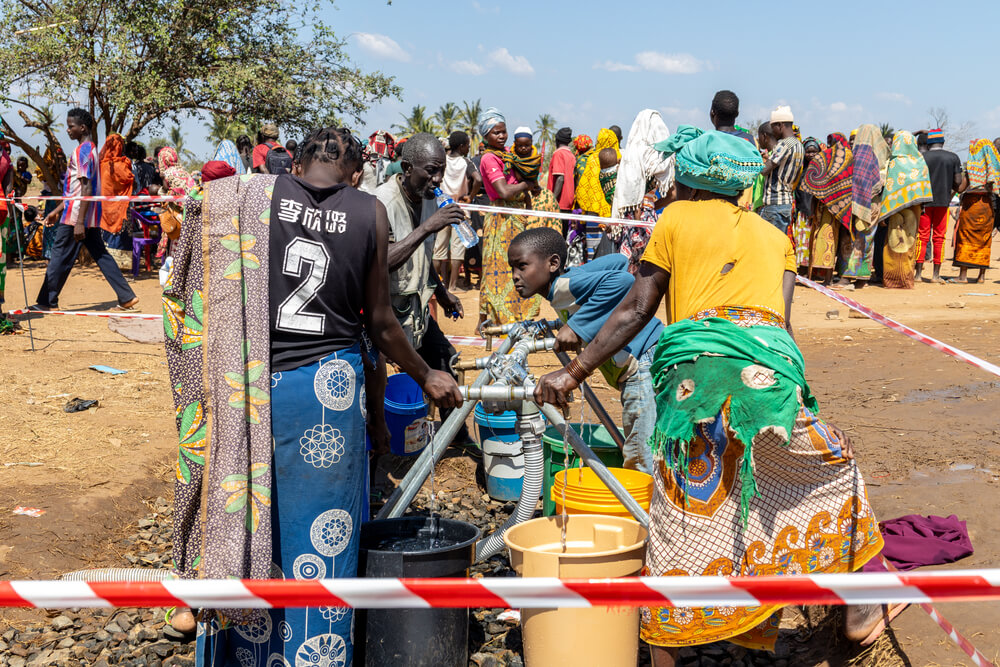 O fornecimento de água potável é uma das prioridades da resposta de emergência da MSF na cidade de Chiure, na parte sul de Cabo Delgado. 