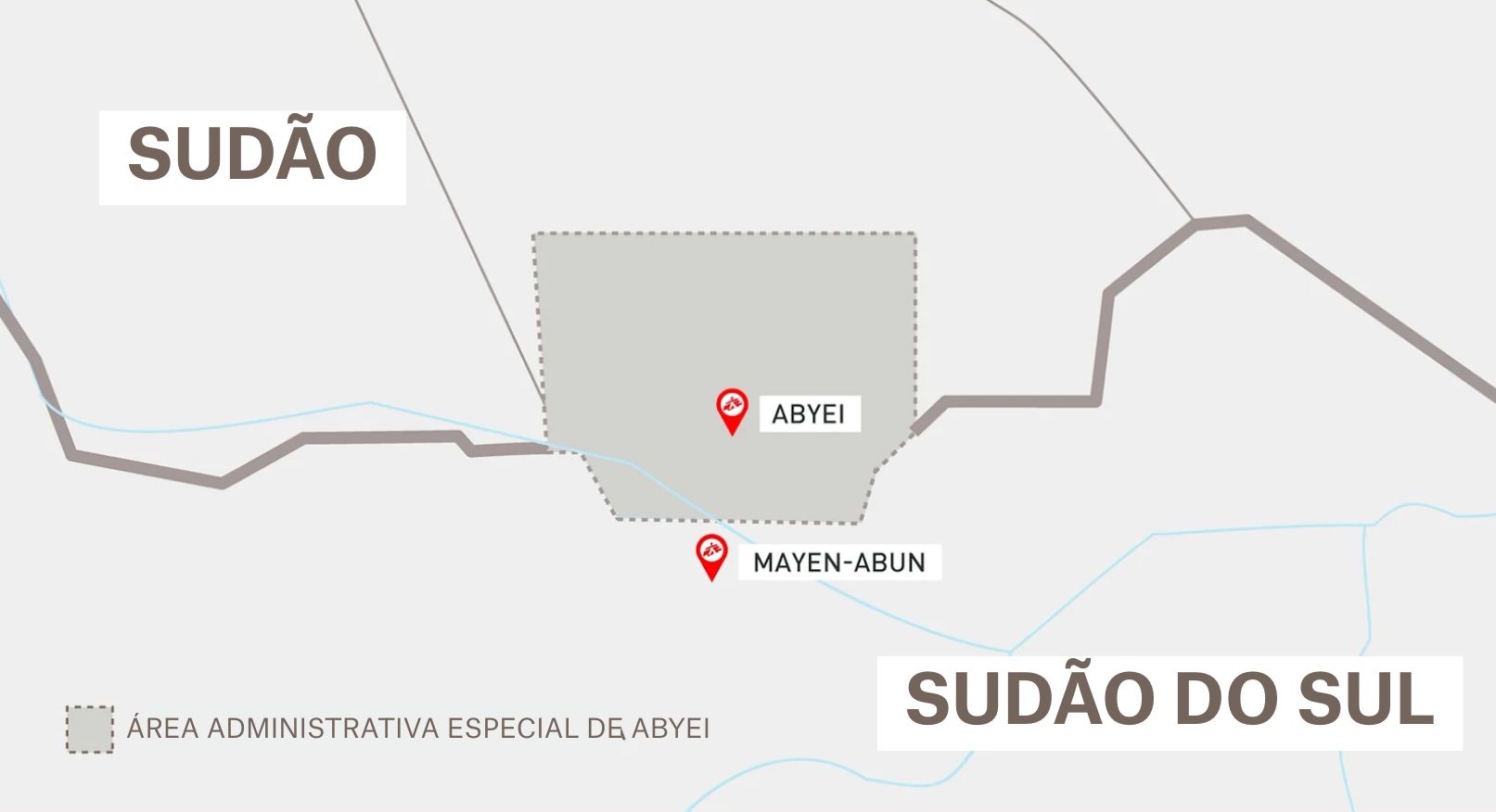 MAPA SUDÃO DO SUL E SUDÃO_ABYEI E MAYEN-ABUN