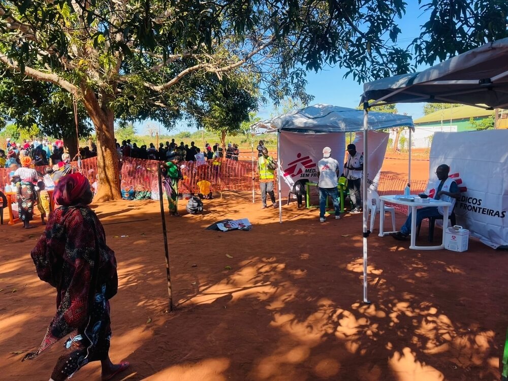 Uma clínica móvel da MSF foi instalada em Nanjua, no distrito de Ancuabe, para responder às necessidades de saúde da população face à nova vaga de violência.
