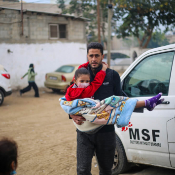 A MSF está a prestar cuidados de saúde à população em Rafah, no Sul de Gaza