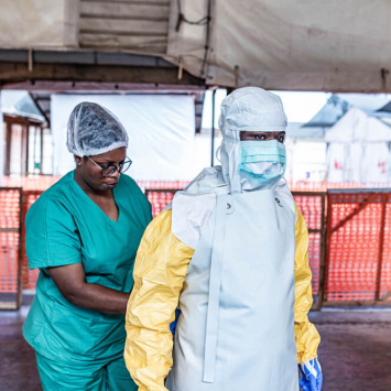 O centro de tratamento do Ébola gerido pela MSF abriu as portas nas instalações de Munigi, em Goma, na RDC, em maio de 2026.